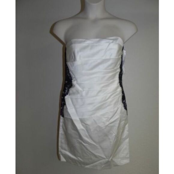 Davids Bridal Dress Ivory Size 8 Strapless NWT - Picture 1 of 4
